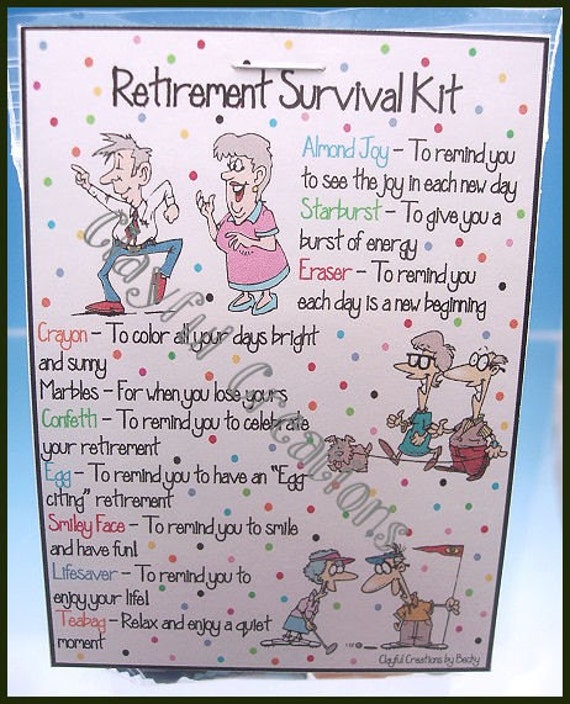 RETIREMENT Survival Kit Becky's This and That