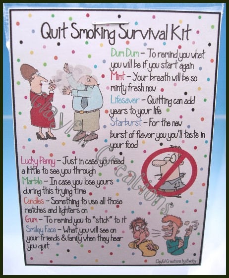 quit smoking survival kit beckys this and that