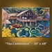 RESERVED for WILLIAM -- The Conference -- Port Royal Yacht Club, Roatan, Honduras -- 30 x 48 original oil painting
