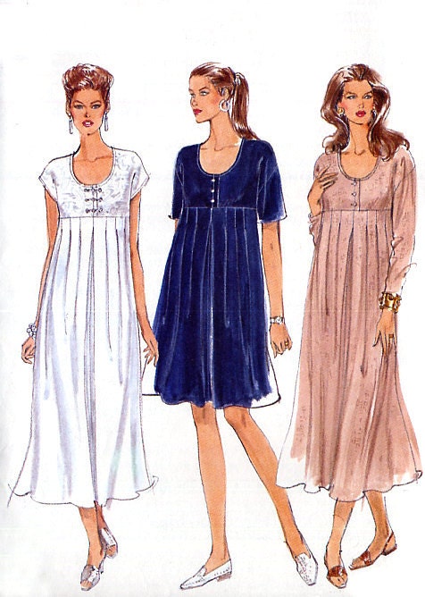 Empire Waist Maternity Dress Pattern Vogue 9265 A Line Or 2236