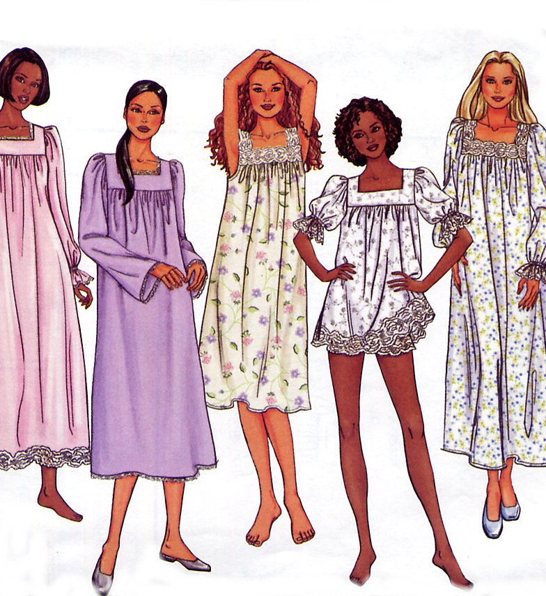 Plus Size Nightgown Pattern Butterick 3313 by treazureddesignz