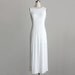 VINTAGE MAXI DRESS 1990s Vintage Simple Ivory Cream Floral Embroidered Grunge Maxi Dress