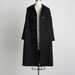 VINTAGE BLACK COAT 1960s Vintage Classic Black Wool Full Length Coat