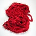 Silk Chiffon Sari Ribbon Called Romantic Red HALF skein