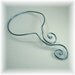 Sculpture wire aluminum choker frame for sari ribbon wrapping