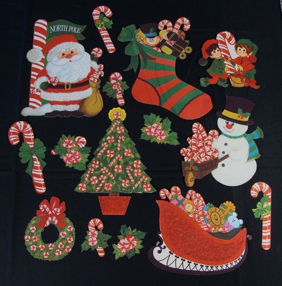 lot vintage christmas paper cut out decorations lot vintage christmas paper cut out decorations