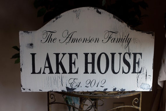 House beach Lake Custom Rustic PERSONALIZED sign  house signs rustic