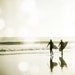 Surf Photography / Ocean photograph white gray / california surfer wall art / sepia beach photography modern "Pull of the Tide"
