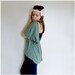 One That Got Away - spring fashion - womens tshirt - SMALL - birdcage print on Alternative Apparel heather moss pony tees