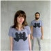 Womens tshirt - fall fashion - S/M/L/Xl - howling wolf inkblot on American Apparel heather gray track tees - Wolf Like Me