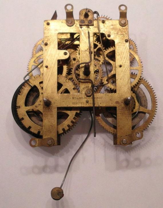 Antique Clock Parts Gears Altered Art RARE By WishboneART On Etsy