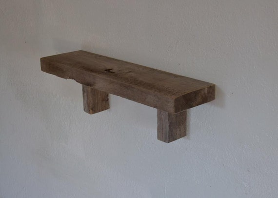 Reclaimed wood wall shelf barnwood 20 inches wide by barnwood4u