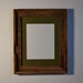 Reclaimed barn wood frame 11x14 with an 8x10 green mat glass backing great knot hole