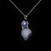 Amethyst Crescent Moon - handmade raw druzy necklace