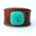 Leather Wristband - Turquoise