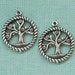2 Silver Tree of Life Charms 1850