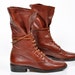 vintage RICH BROWN LEATHER boots - us 9.5 / Europe 41 / uk 7 / au 8