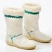 vintage ivory PONY FUR BOOTS - us 6 / Europe 36 / uk 3.5 / au 4.5