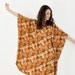 draped dress - animal and paisley print