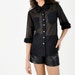 Sheer Black Button Down Shirt