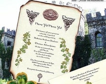 Irish claddagh wedding invitations