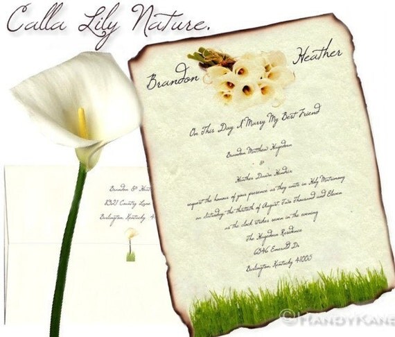 Fall Calla Lilie Invitations 4