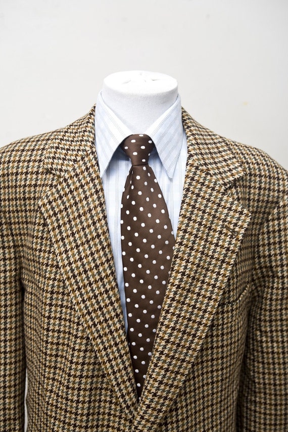 Size 50L Vintage Houndstooth Big and Tall Sport Coat