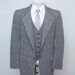 Size 42 Vintage Glen Plaid Three Piece Suit