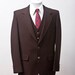 Size 40 Vintage Brown Three Piece Suit