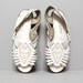 classic WHITE leather pink WOVEN 80s HUARACHE sandals size 8
