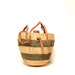 STRIPE woven JUTE 70s TOTE bucket bag