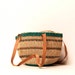STRIPE woven JUTE 70s TOTE bucket bag