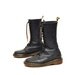 size 6.5 DOC MARTEN navy blue leather 90s COMBAT 14 eyelets ankle boots