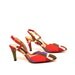 size 8 WATERCOLOR satin 80s J.RENNE COUTURE high heel pumps