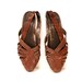 size 7.5 WOVEN brown leather 80s HUARACHE slingback sandals