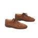 size 9.5 OXFORD brown leather 80s BROGUE lace up ankle booties