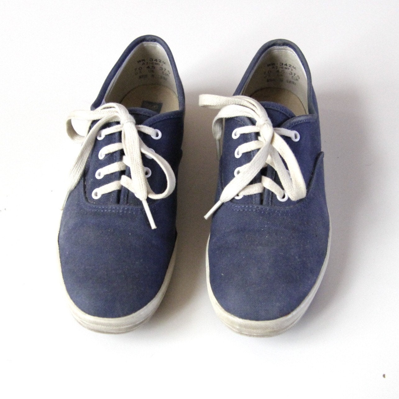 vintage 80s KEDS originals navy blue LACE UP tennis shoes size