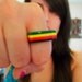 Vintage deadstock plastic Rasta Ring