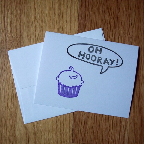Oh Hooray Cake Single Notecard