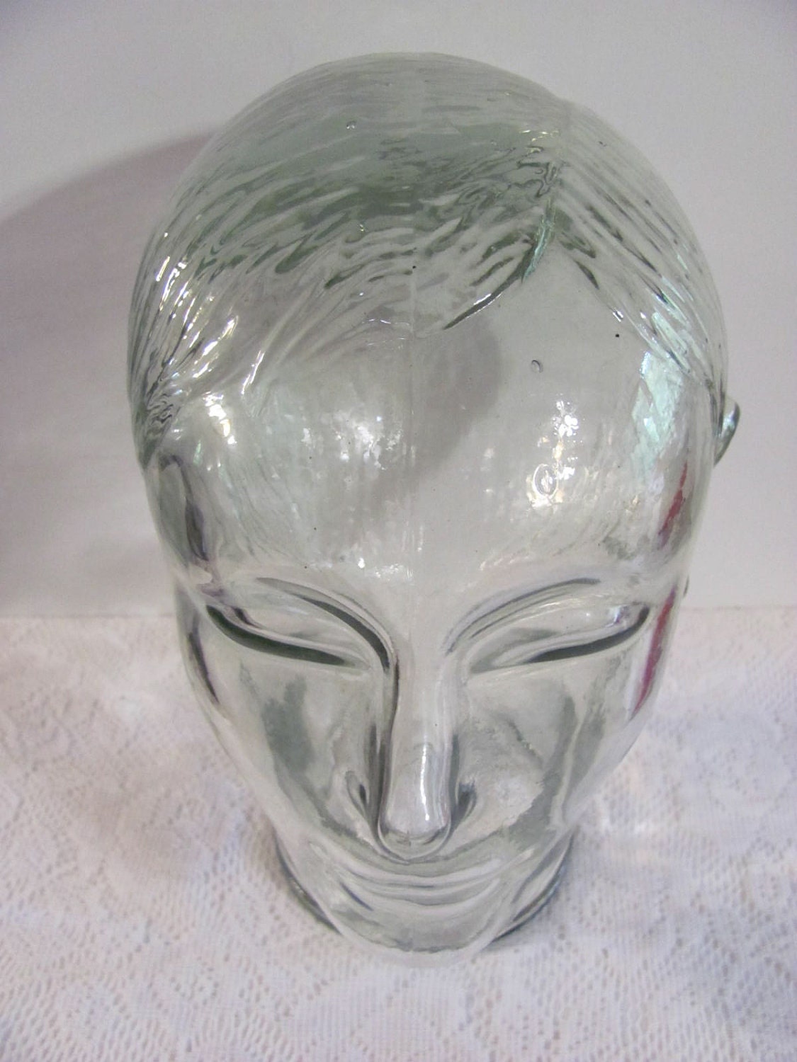 Glass Mannequin Head Sculpture Vintage 1960's