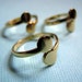 3 double pad adjustable gold ring blanks