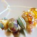 On SALE--Handmade lampwork glass beads---MIST---SRA