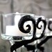 RESERVED LISTING for JoannaF21 - Votive Trio - Twisted Long Stem - Dark Home Decor - Burtonesque - Unique Gifts