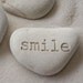 White Beach Pebbles - Engraved stone Trio - engraved pebbles