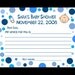 24 Baby Shower Advice Cards - Personalized - BLUE POLKA DOT