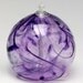 Violet Handblown Glass Oil Candle