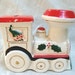 Vintage Santa and Elf Train Bank