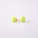 pale neon yellow geo earrings