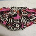 New Handmade Zebra and Flowers Baby Ruffled Bloomers Size 6 to 9 Months