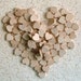 1/2'' Flat Wooden Hearts - 50 pieces - Great for EARRINGS PENDANTS and MAGNETS
